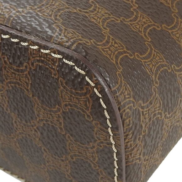 CELINE Brown Leather Vanity Bag - Picture 7 of 11